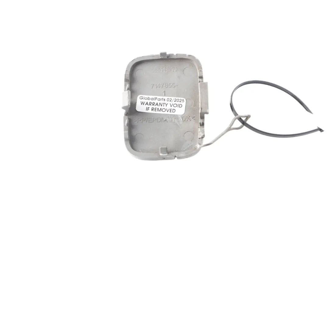 Mini Cooper R55 R56 Cover Flap Towing Eye Bumper Sparkling White Silver - A62 - SKU 0430243-WS - Part number 0430243