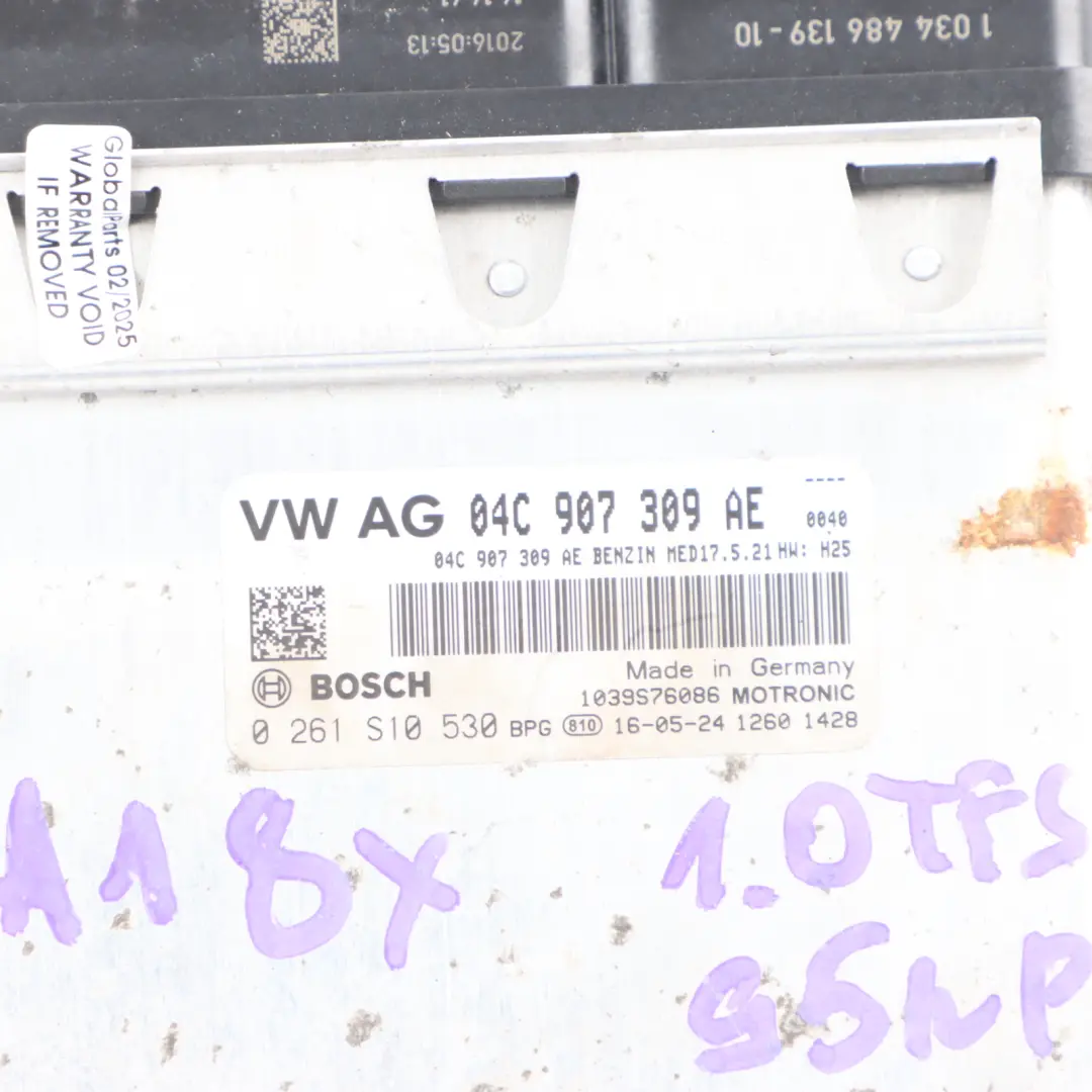 CHZB 95HP Engine ECU Kit + Ignition + Key Manual Audi A1 8X 1.0 TFSI - SKU 04C906026AK - Part number 04C906026AK
