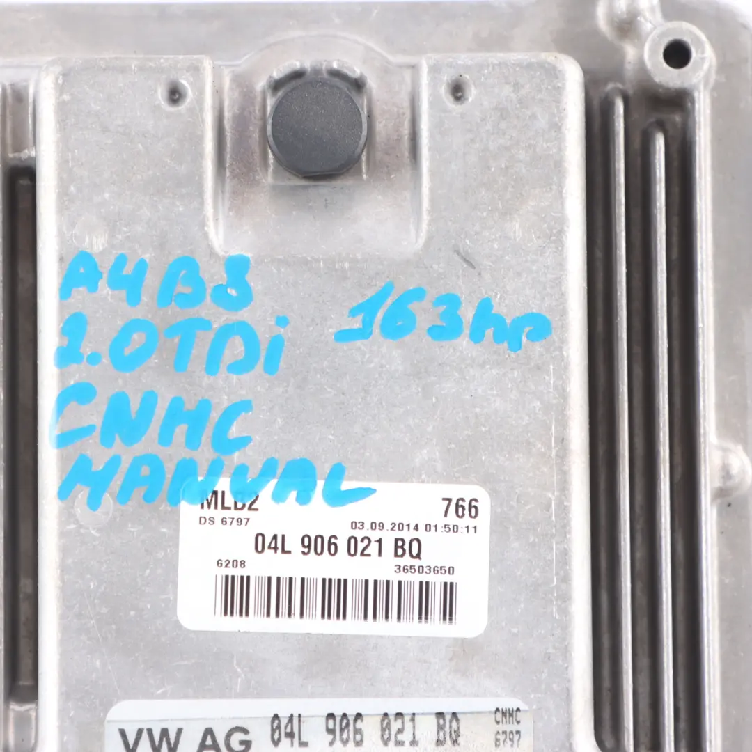 Steuergerät Modul ECU 2.0 TDI CNHC 163HP für Audi A4 B8 Motor mit Teilenummer 04L906021BQ Audi A4 B8 Motor Steuergerät Modul ECU 2.0 TDI CNHC 163HP - SKU 04L906021BQ - Teilenummer 04L906021BQ