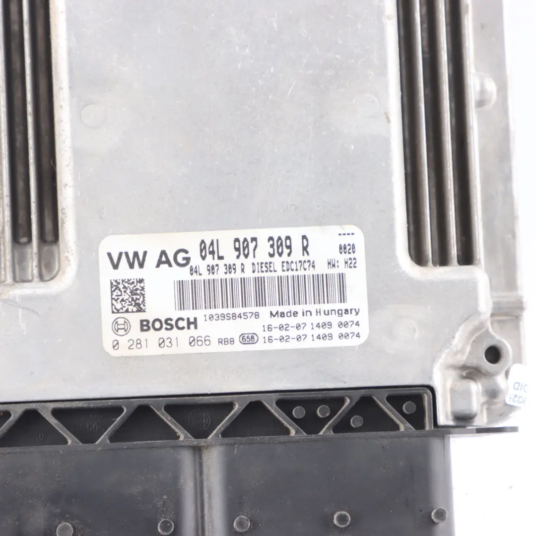 Audi A3 8V 1.6 TDI 110HP DBKA Motore ECU Manuale - SKU 04L907309R-2 - Numero di parte 04L907309R