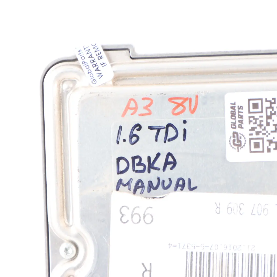 Audi A3 8V 1.6 TDI 110HP DBKA Engine ECU Manual - SKU 04L907309R-2 - Part number 04L907309R
