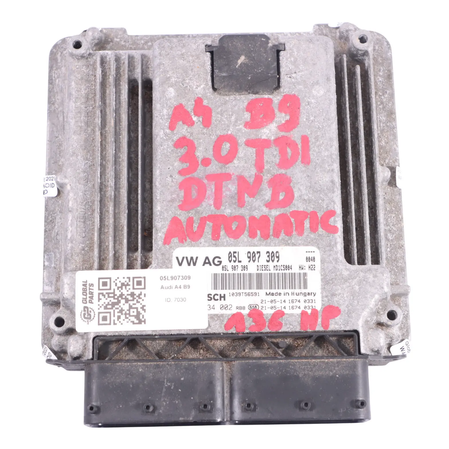 Audi A4 B9 A5 F5 30 TDI DTNB 136HP Engine Control Unit ECU 05L907309 Automatic