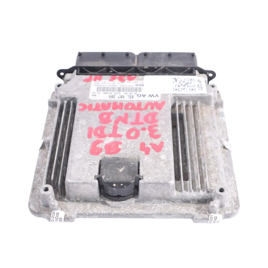 DTNB 136HP Unidad Control Motor ECU Automático para Audi A4 B9 A5 F5 30 TDI con número de pieza 05L907309 Audi A4 B9 A5 F5 30 TDI DTNB 136HP Unidad Control Motor ECU Automático - SKU 05L907309 - Número de pieza 05L907309