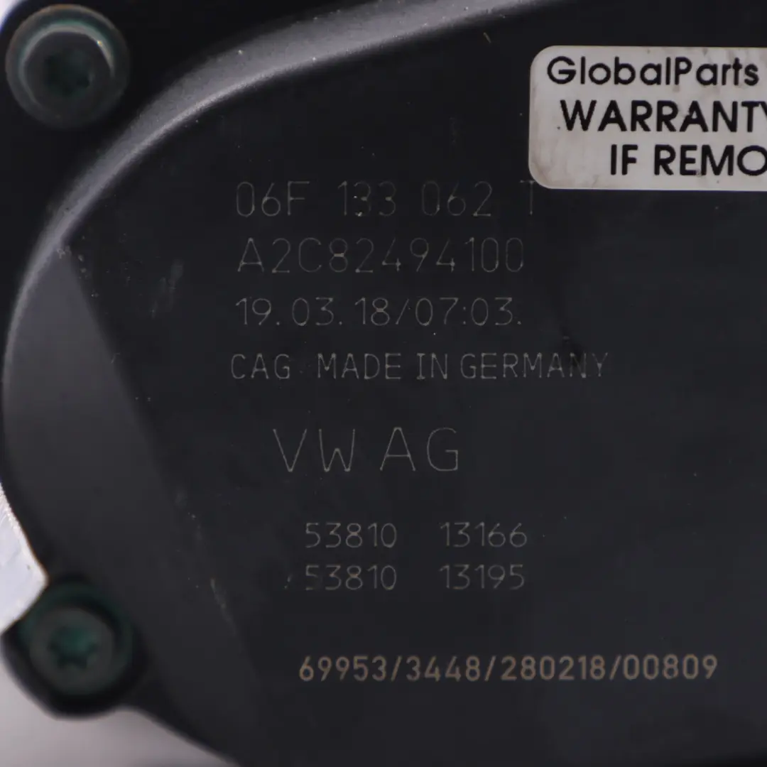 Przepustnica Powietrza do Audi S3 8V 2.0 TFSI DJHA Benzyna o numerze 06F133062T Audi S3 8V 2.0 TFSI DJHA Benzyna Przepustnica Powietrza - SKU 06F133062T - Numer Części 06F133062T