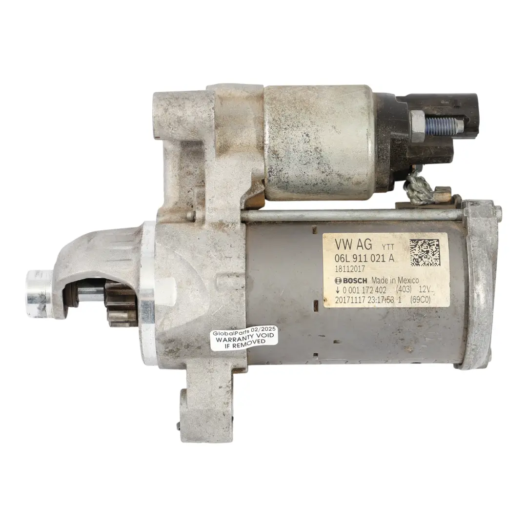 Audi A4 B9 2.0 TFSI CVKB Petrol Engine Starter Motor - SKU 06L911021A - Part number 06L911021A