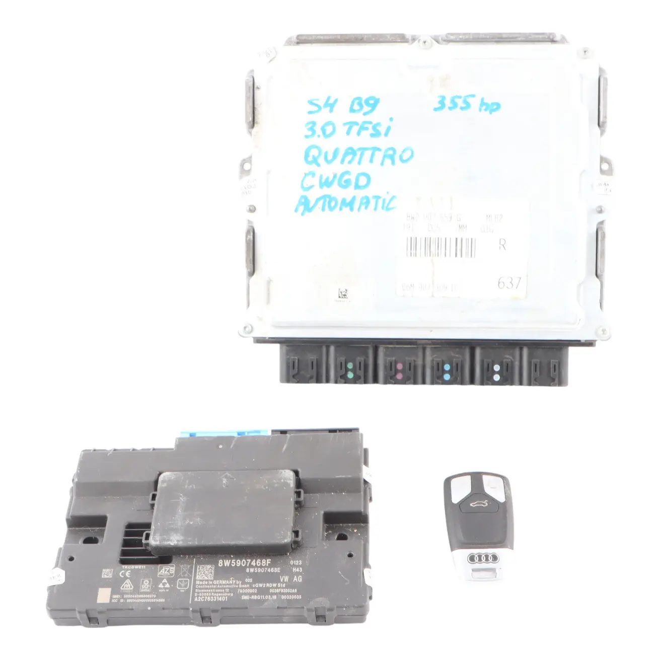 Audi S4 B9 3.0 TFSI 354HP CWGD Quattro Engine ECU Kit 06M907309D Gateway + Key