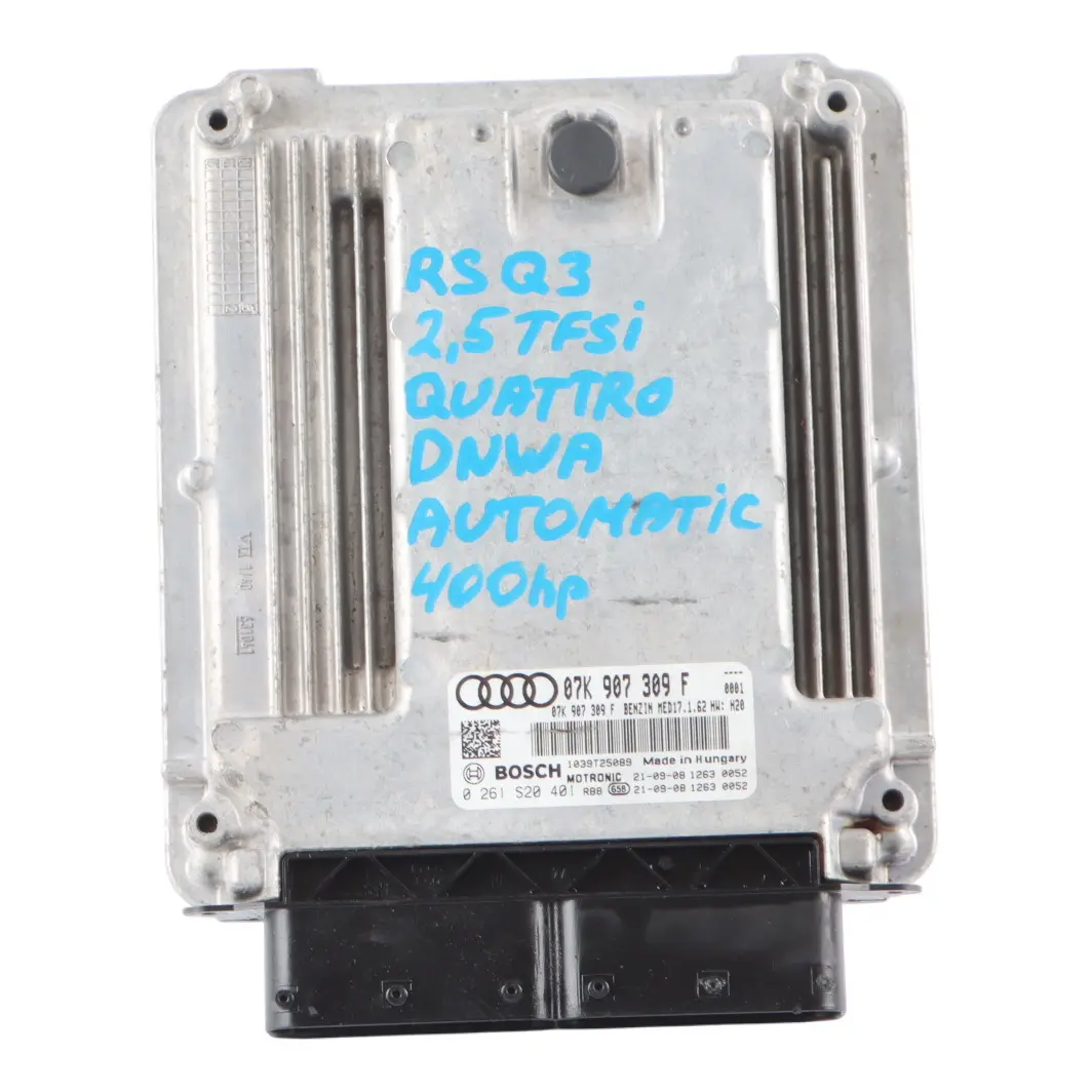 Audi RSQ3 F3 2.5 TFSI Quattro 400HP DNWA Unidad Motor ECU 07K907309F Automático