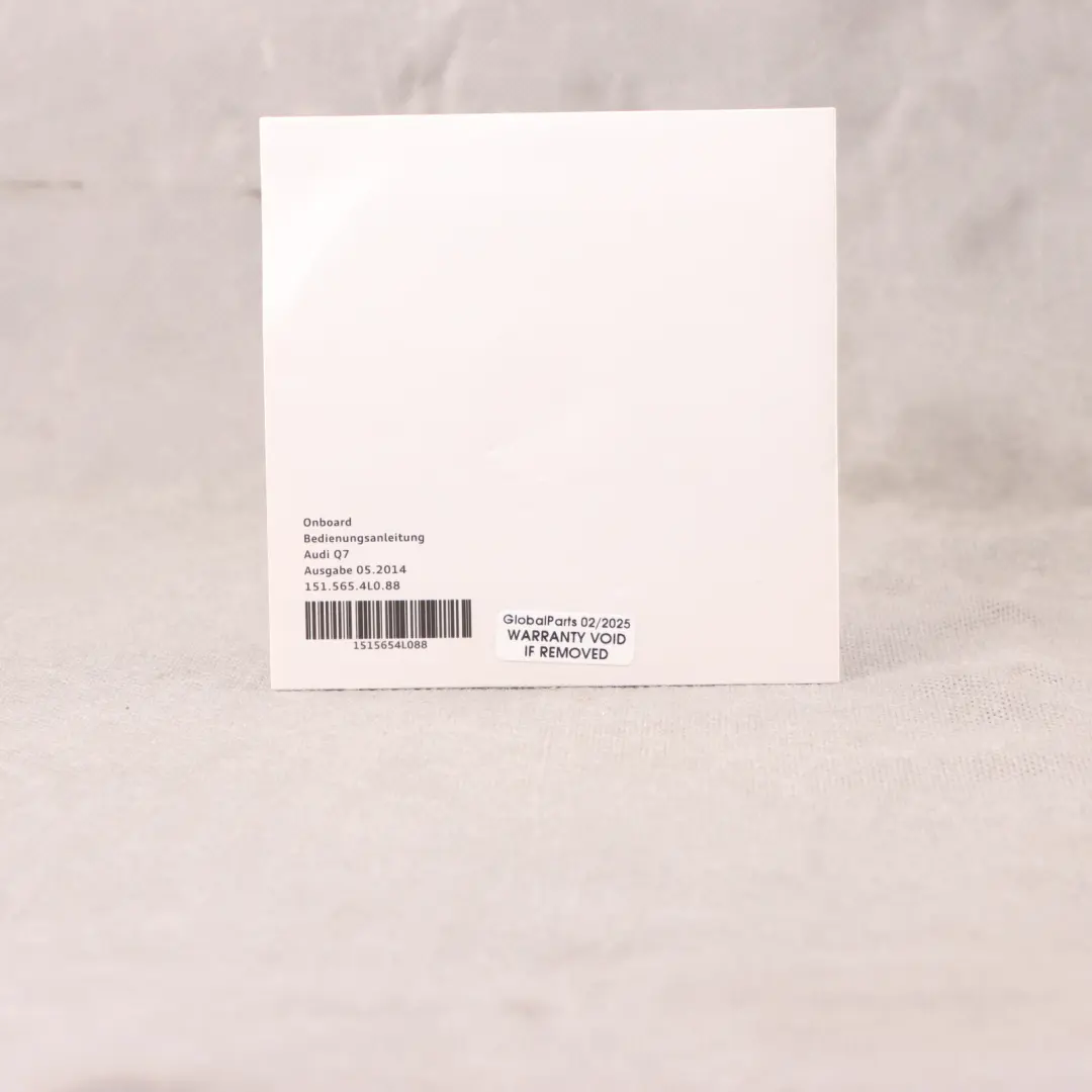 Audi Q7 4L Onboard Manual Owner's Handbook CD Disc - SKU 1515654L088 - Part number 1515654L088