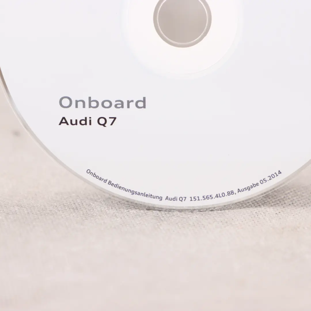 Onboard Manual Owner's Handbook CD Disc to Audi Q7 4L with Part number 1515654L088 Audi Q7 4L Onboard Manual Owner's Handbook CD Disc - SKU 1515654L088 - Part number 1515654L088