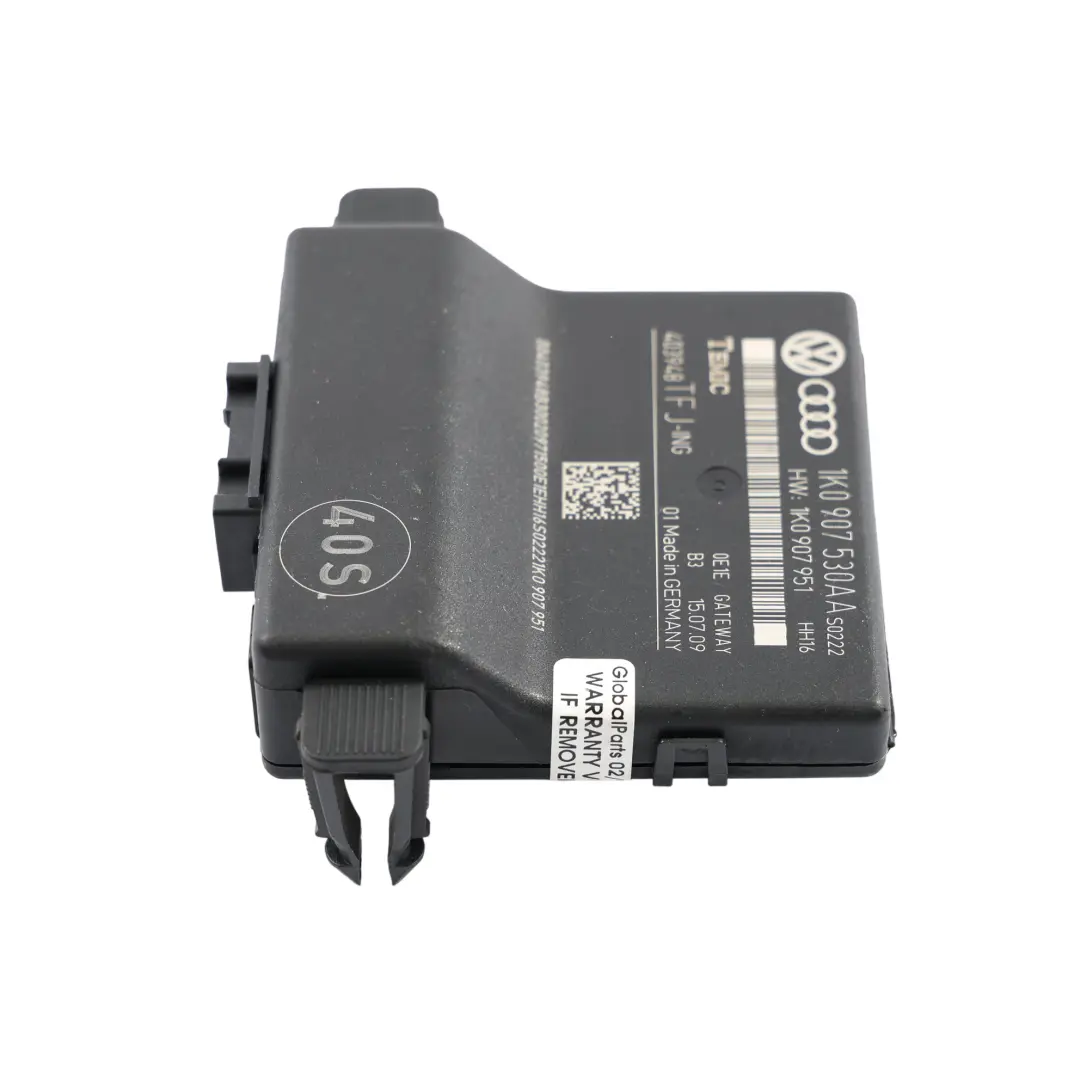 Body Gateway Module ECU Control Unit to Audi A3 8P with Part number 1K0907530AA Audi A3 8P Body Gateway Module ECU Control Unit - SKU 1K0907530AA - Part number 1K0907530AA
