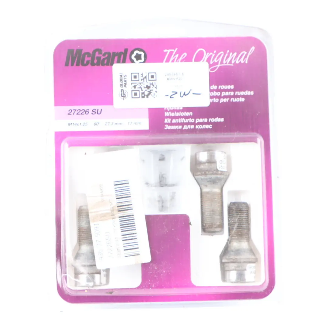 BMW F20 F21 F30 F31 F33 Set Bloccaggio Bullone Ruota Serrature Dado Sicurezza - SKU 2453961-6 - Numero di parte 2453961