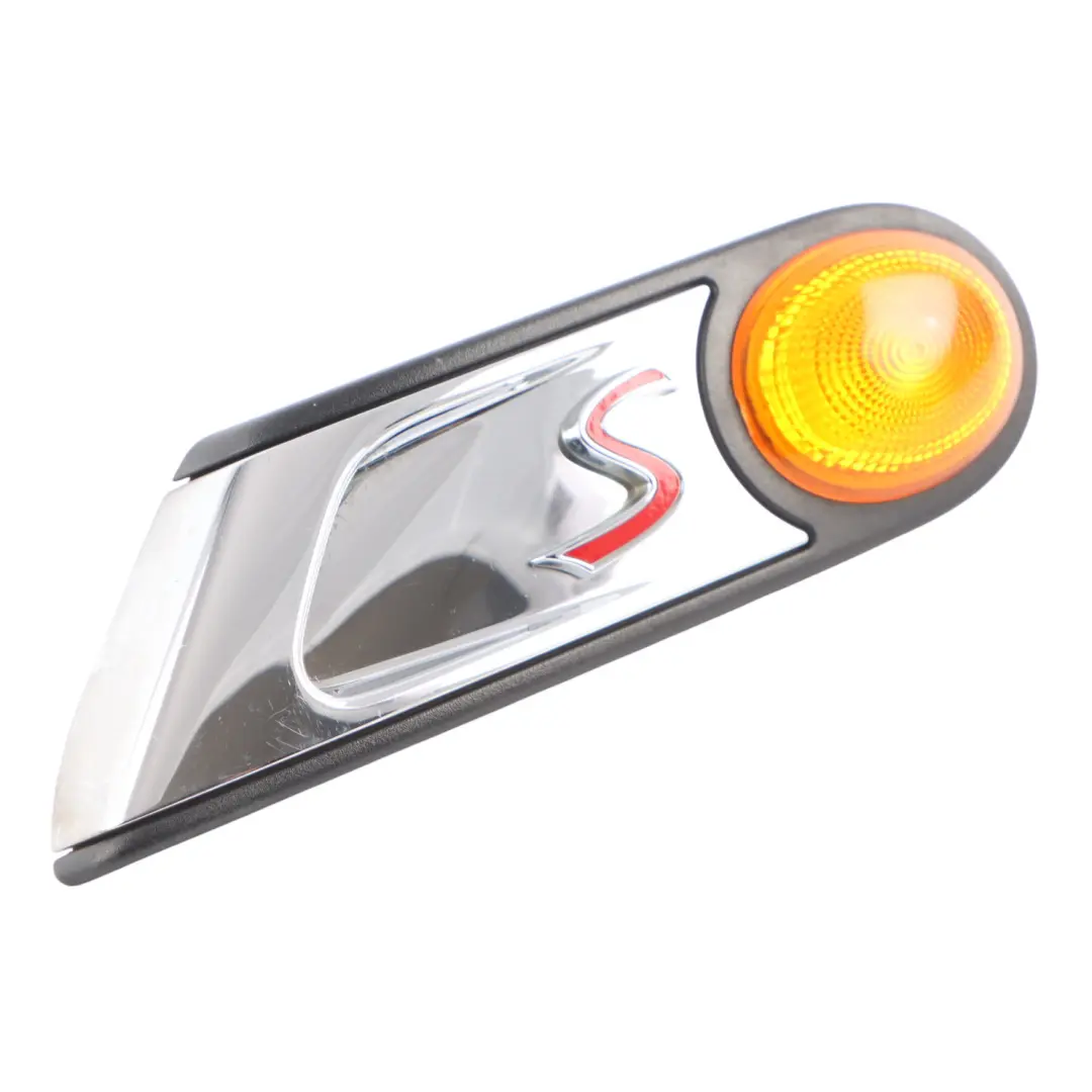 Wing Panel Gire Indicador Lateral Cromo Izquierda para Mini S R55 R56 R57 con número de pieza 2751969 Mini S R55 R56 R57 Wing Panel Gire Indicador Lateral Cromo Izquierda - SKU 2751969-5 - Número de pieza 2751969