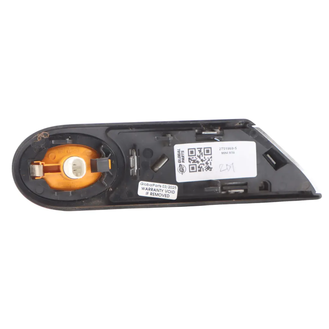 Pannello Alare Indicatore Direzione Cromato Sinistro per Mini S R55 R56 R57 con numero di parte 2751969 Mini S R55 R56 R57 Pannello Alare Indicatore Direzione Cromato Sinistro - SKU 2751969-5 - Numero di parte 2751969