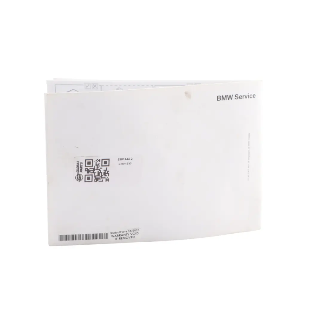BMW E87 E90 E91 X1 E84 F10 F20 F30 Owner's Service Booklet - SKU 2901444-2 - Part number 2901444