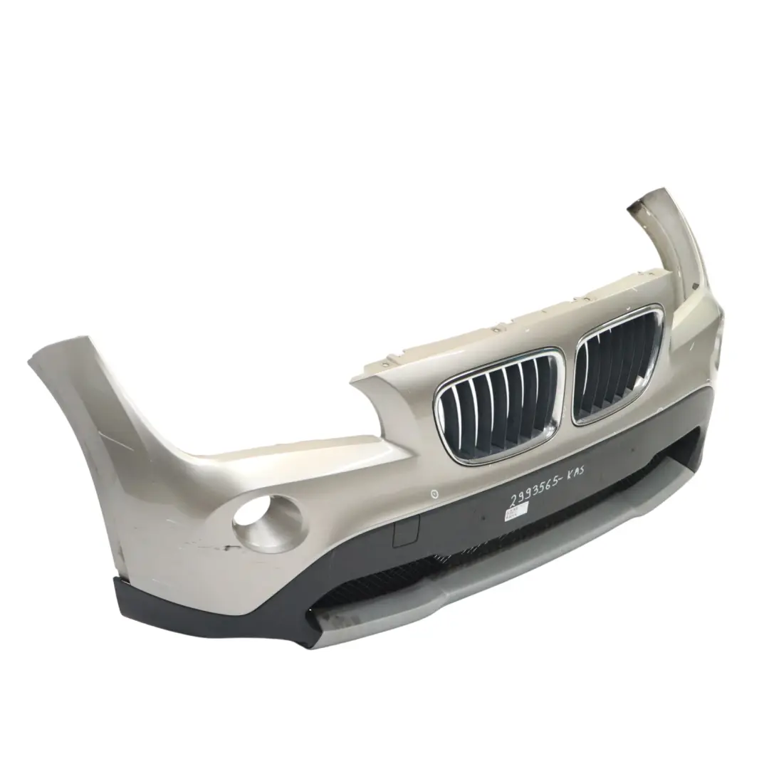 Front Bumper Covering Panel Kaschmirsilber Silver Metallic - A72 to BMW X1 E84 with Part number 2993565 BMW X1 E84 Front Bumper Covering Panel Kaschmirsilber Silver Metallic - A72 - SKU 2993565-KAS - Part number 2993565