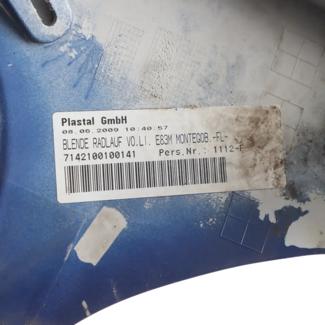 Osłona Nadkola M Sport Lewy Przód Montego Niebieska - A51 do BMW X3 E83 o numerze 0403483 BMW X3 E83 Osłona Nadkola M Sport Lewy Przód Montego Niebieska - A51 - SKU 0403483-MTB - Numer Części 0403483