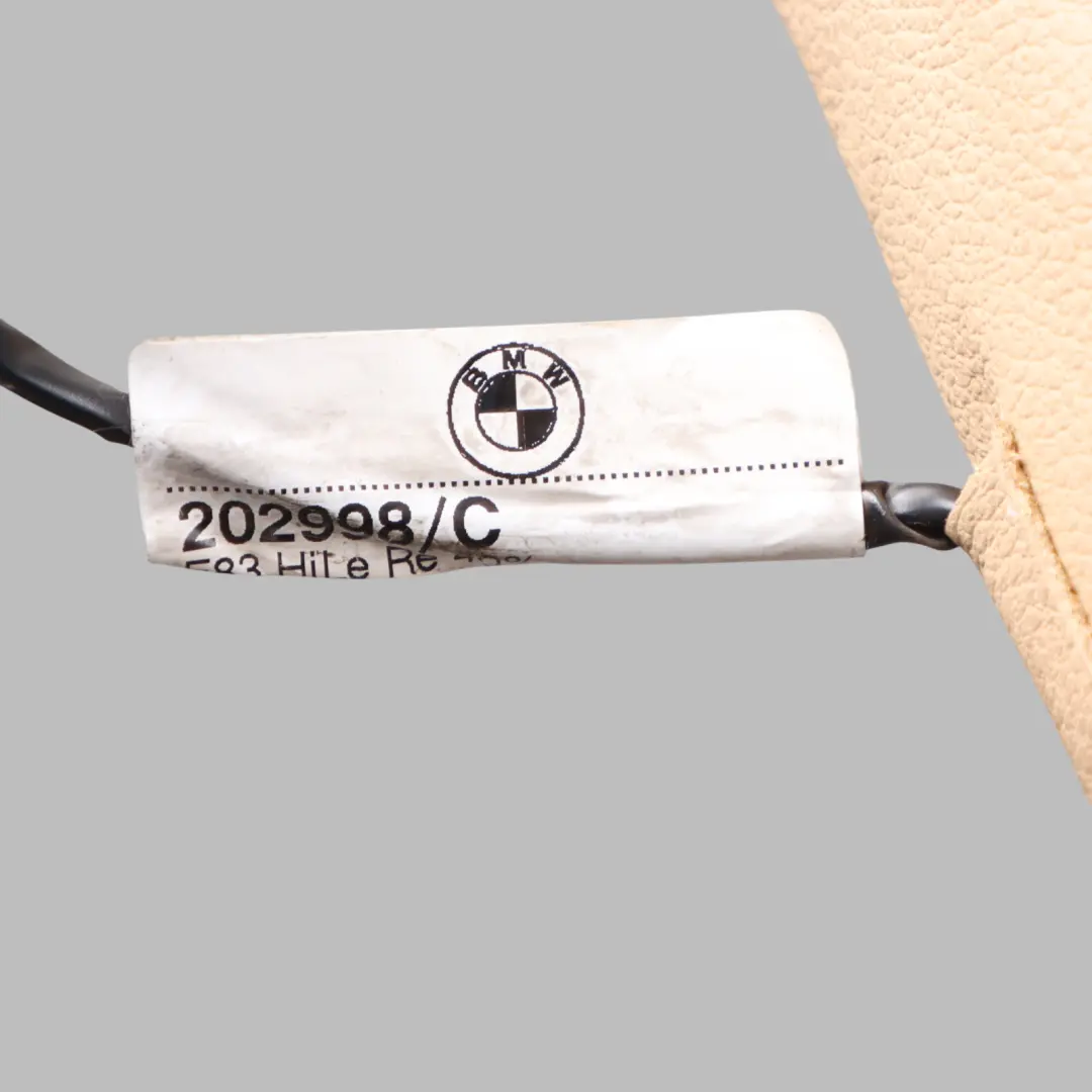 Heated Leather Seat Backrest Cover Beige Right O/S to BMW X3 E83 LCI Rear with Part number 3422199 BMW X3 E83 LCI Rear Heated Leather Seat Backrest Cover Beige Right O/S - SKU 3422199-1 - Part number 3422199