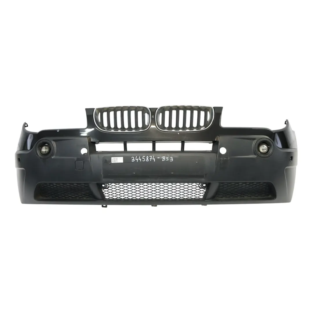 BMW X3 E83 LCI Front Bumper Complete Trim Panel PDC Black Sapphire Metallic 475 - SKU 3445874-BS3 - Part number 3445874