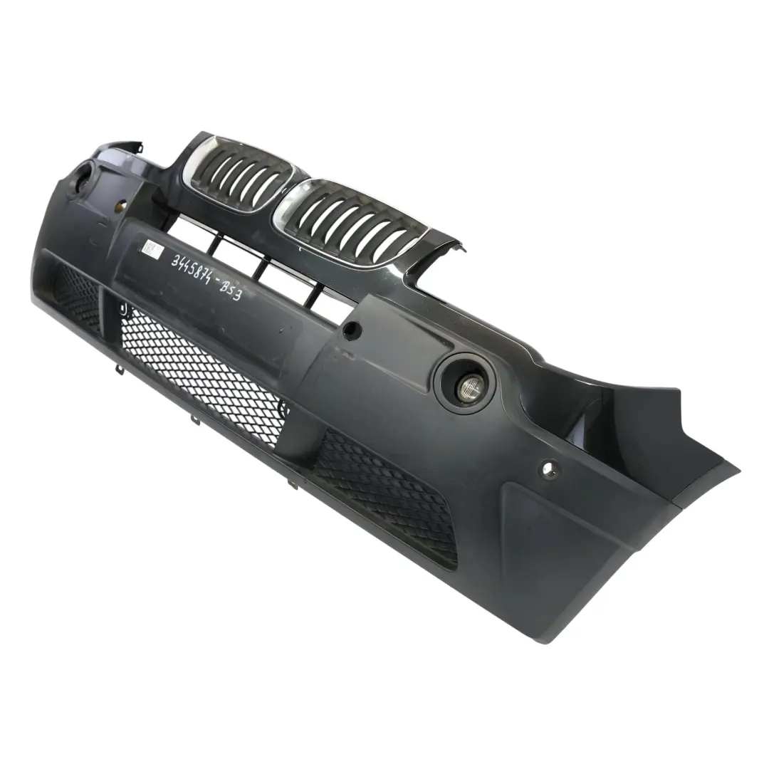 Front Bumper Complete Trim Panel PDC Black Sapphire Metallic 475 to BMW X3 E83 LCI with Part number 3445874 BMW X3 E83 LCI Front Bumper Complete Trim Panel PDC Black Sapphire Metallic 475 - SKU 3445874-BS3 - Part number 3445874