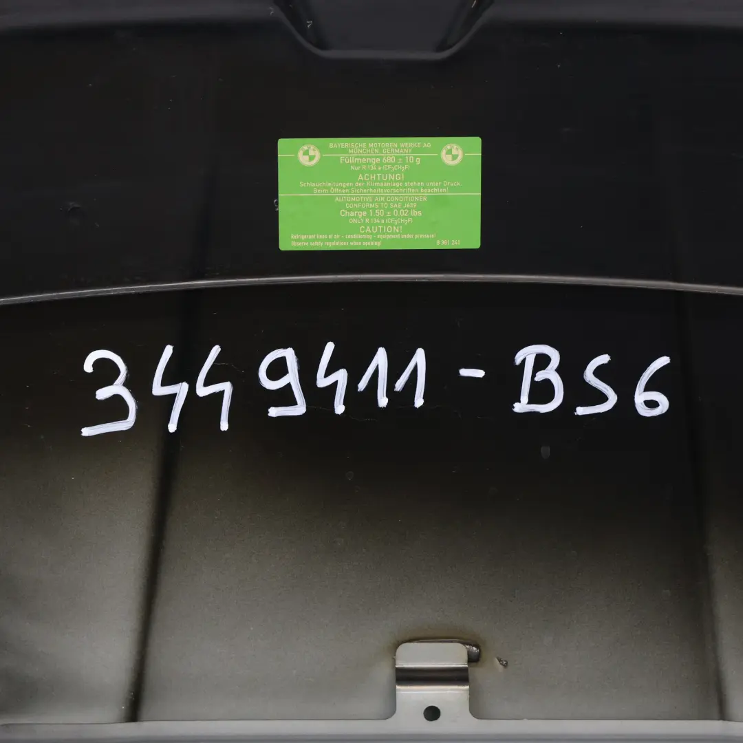 Hood Bonnet BMW X3 E83 Cover Panel Black Sapphire Metallic - 475 to with Part number 3449411 Hood Bonnet BMW X3 E83 Cover Panel Black Sapphire Metallic - 475 - SKU 3449411-BS6 - Part number 3449411