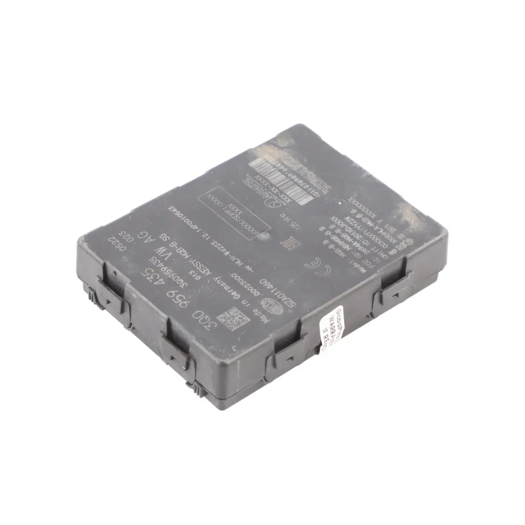 Entry Keyless Kessy Control Module Unit ECU to Audi TT FV with Part number 3Q0959435 Audi TT FV Entry Keyless Kessy Control Module Unit ECU - SKU 3Q0959435 - Part number 3Q0959435