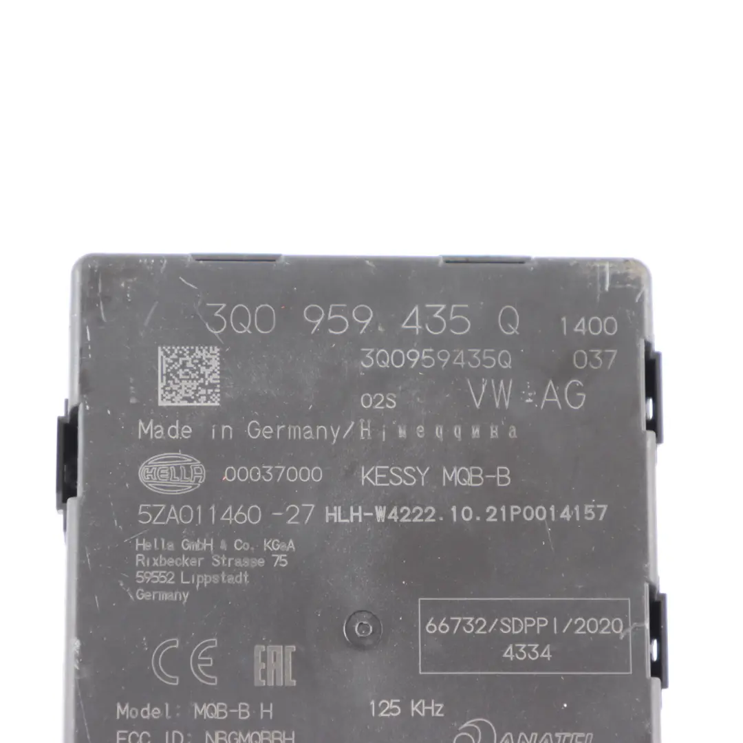 Volkswagen Audi Skoda Seat Keyless Entry Module ECU Unit - SKU 3Q0959435Q - Part number 3Q0959435Q