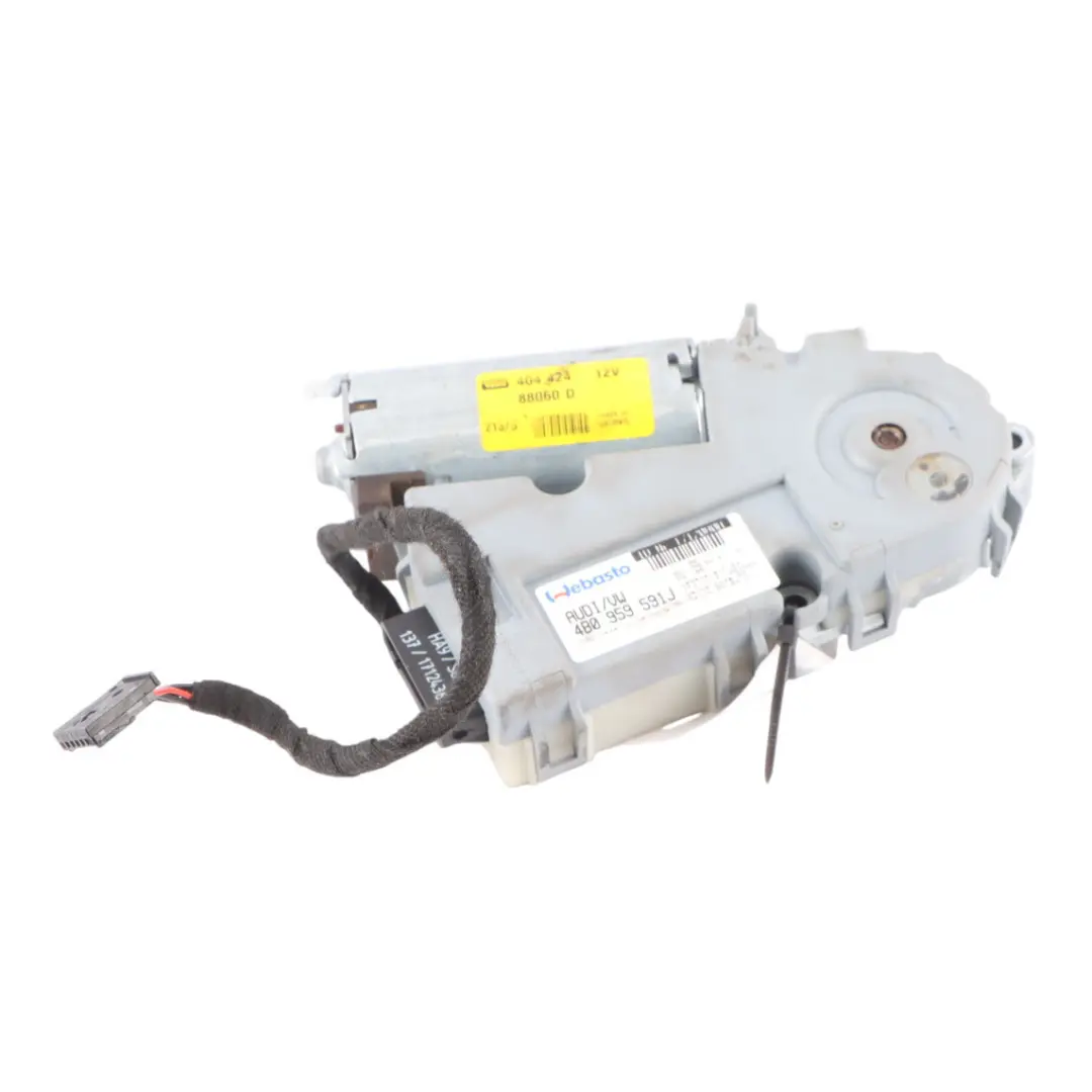 Sunroof Sliding Roof Drive Unit Motor Actuator to Audi S4 B7 with Part number 4B0959591J Audi S4 B7 Sunroof Sliding Roof Drive Unit Motor Actuator - SKU 4B0959591J - Part number 4B0959591J