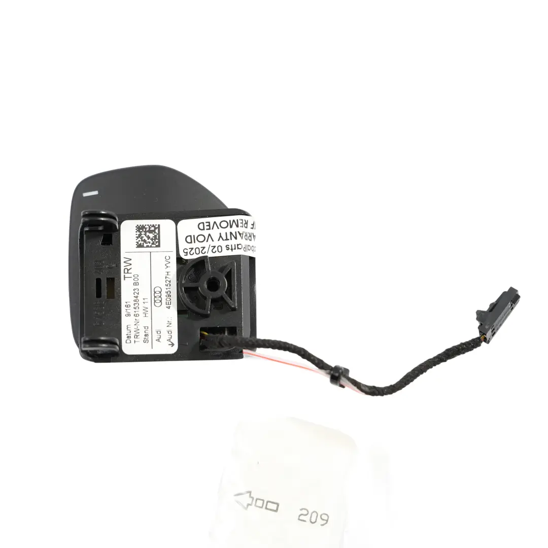 Interrupteur De Palette De Volant Gauche Moins pour Audi A6 C6 à propos du numéro de pièce 4E0951527H Audi A6 C6 Interrupteur De Palette De Volant Gauche Moins - SKU 4E0951527H - Numéro de pièce 4E0951527H