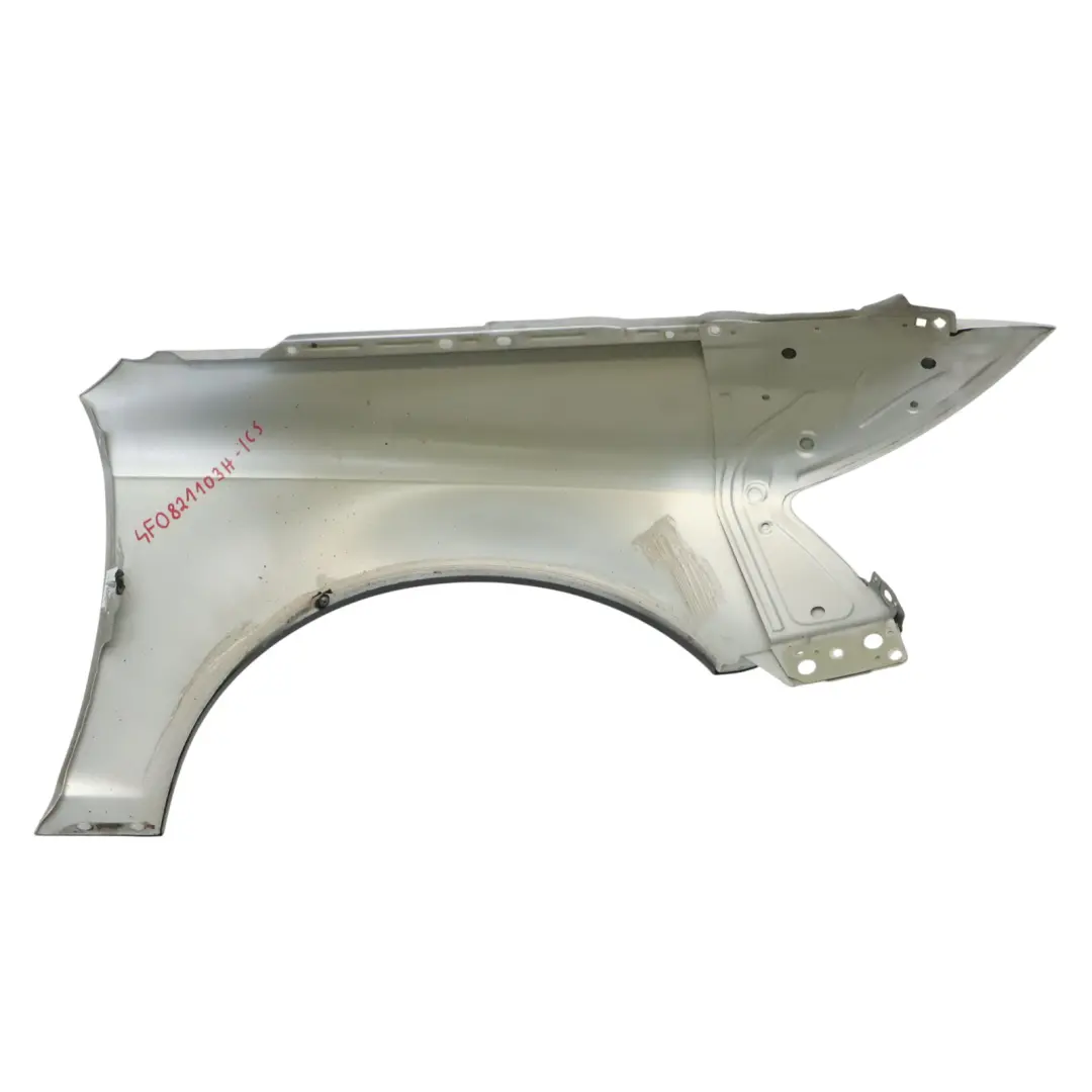 Seitenteil Vorne Links Kotflügel Ice Silver Silber Metallic - X7W für Audi A6 C6 mit Teilenummer 4F0821103H Audi A6 C6 Seitenteil Vorne Links Kotflügel Ice Silver Silber Metallic - X7W - SKU 4F0821103H-ICS - Teilenummer 4F0821103H