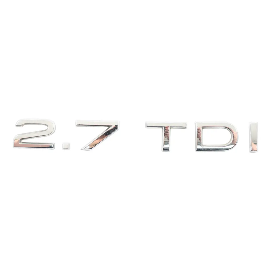 Heckklappe Hinten Abzeichen Emblem Schriftzug 2.7 TDI für Audi A6 C6 mit Teilenummer 4F0853743C Audi A6 C6 Heckklappe Hinten Abzeichen Emblem Schriftzug 2.7 TDI - SKU 4F0853743C - Teilenummer 4F0853743C