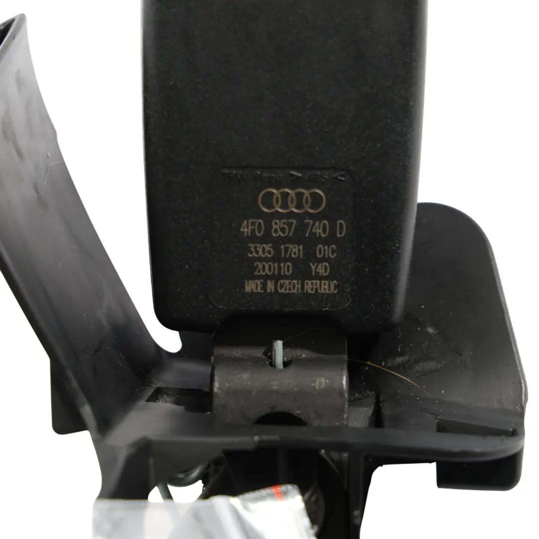 Audi A6 C6 Rear Seat Belt Buckle Stalk Latch Catch Lock Right O/S - SKU 4F0857740D - Part number 4F0857740D