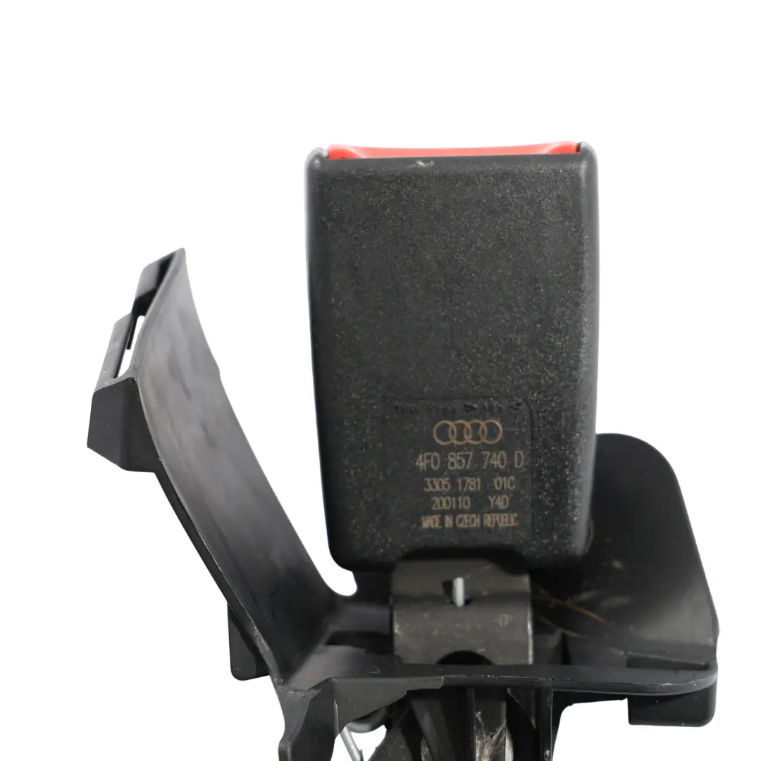 Audi A6 C6 Rear Seat Belt Buckle Stalk Latch Catch Lock Right O/S - SKU 4F0857740D - Part number 4F0857740D