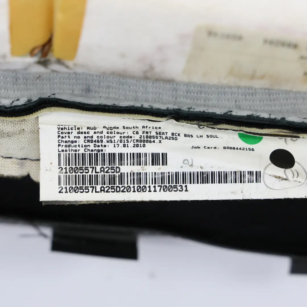 Respaldo Asiento Delantero Calefactable Izquierdo Cuero Negro para Audi A6 C6 con número de pieza 4F0881805BA Audi A6 C6 Respaldo Asiento Delantero Calefactable Izquierdo Cuero Negro - SKU 4F0881805BA - Número de pieza 4F0881805BA