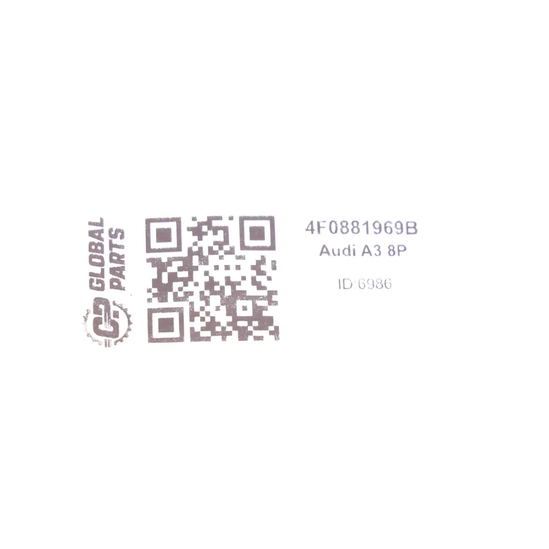Audi A3 8P Rückenlehne Abdeckung Vorne Links Rechts Sitz Hinten Schwarz - SKU 4F0881969B - Teilenummer 4F0881969B