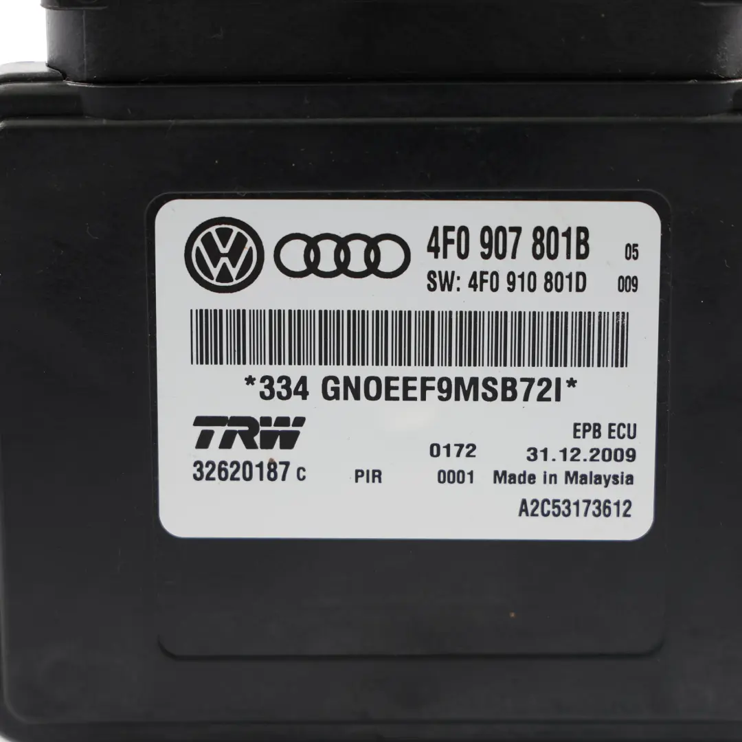 Parking Hand Brake Module Control Unit ECU Audi A6 C6 Electric - SKU 4F0907801B - Part number 4F0907801B