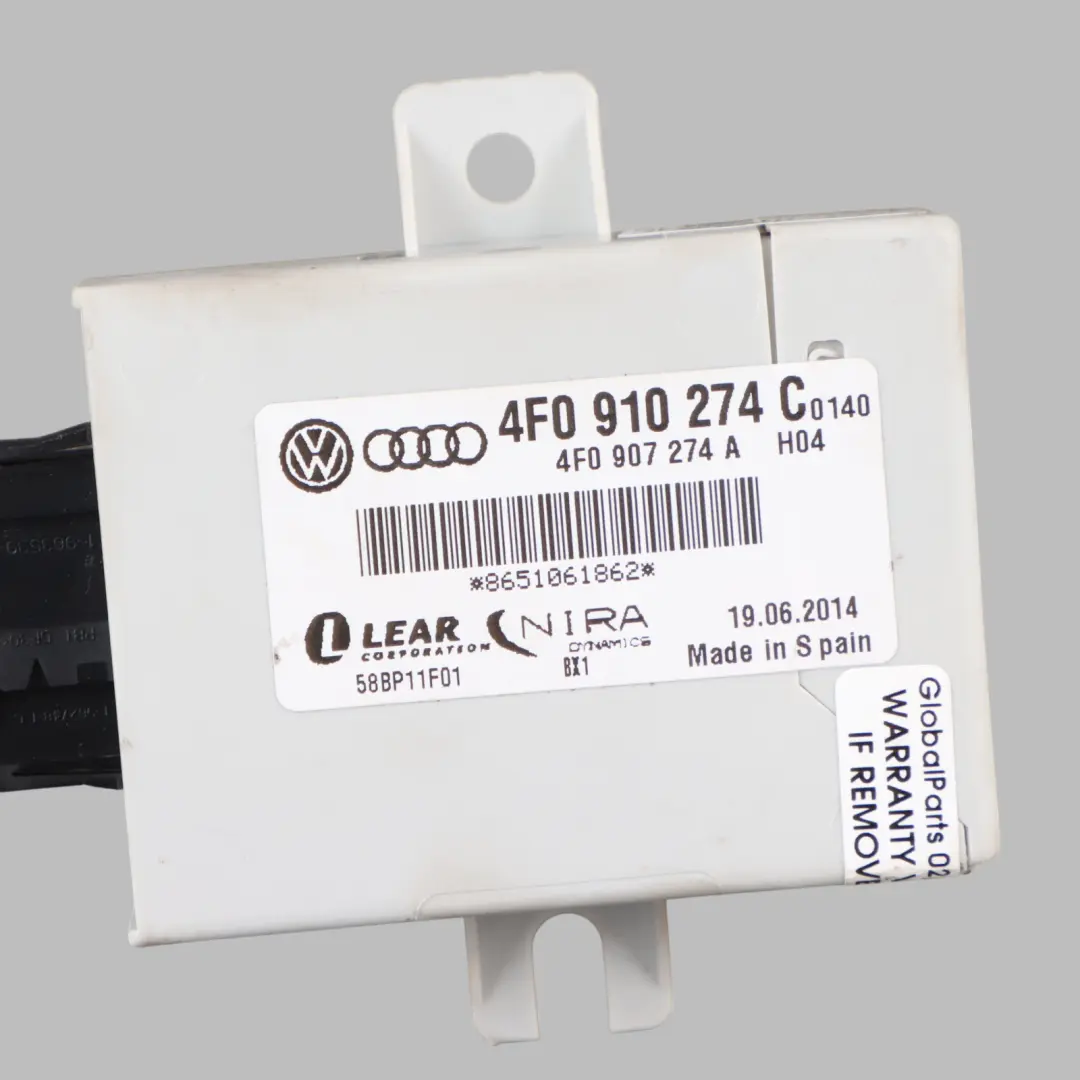 Audi Q7 4L ECU Moduł Sterownik Czujnika Ciśnienia W Oponach - SKU 4F0910274C - Numer Części 4F0910274C