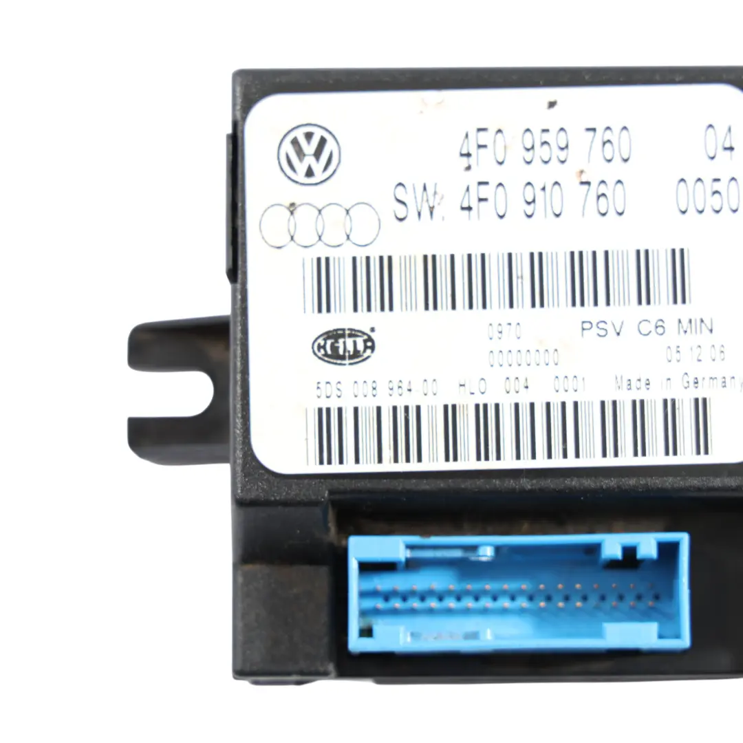 Module Mémoire Commande Siège Avant Gauche Audi A6 C6 - SKU 4F0959760 - Numéro de pièce 4F0959760