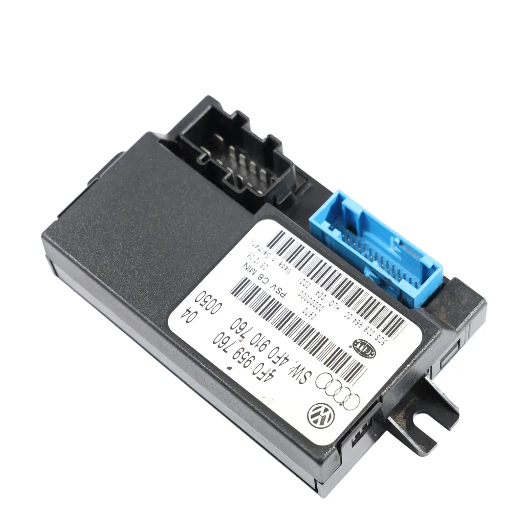 Módulo Memoria Control Asiento Delantero Izquierdo para Audi A6 C6 con número de pieza 4F0959760 Audi A6 C6 Módulo Memoria Control Asiento Delantero Izquierdo - SKU 4F0959760 - Número de pieza 4F0959760