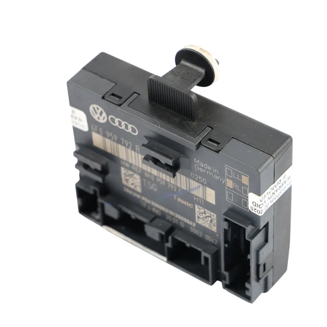Vordertür Links Modul Einheit Steuerung ECU für Audi A6 C6 mit Teilenummer 4F0959792R Audi A6 C6 Vordertür Links Modul Einheit Steuerung ECU - SKU 4F0959792R - Teilenummer 4F0959792R