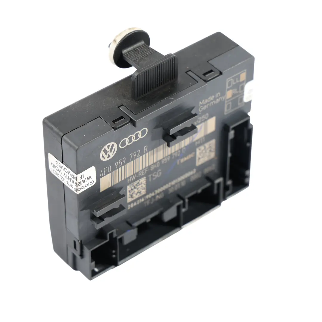 Przednie Lewe Drzwi Moduł Sterownik ECU do Audi A6 C6 o numerze 4F0959792R Audi A6 C6 Przednie Lewe Drzwi Moduł Sterownik ECU - SKU 4F0959792R - Numer Części 4F0959792R