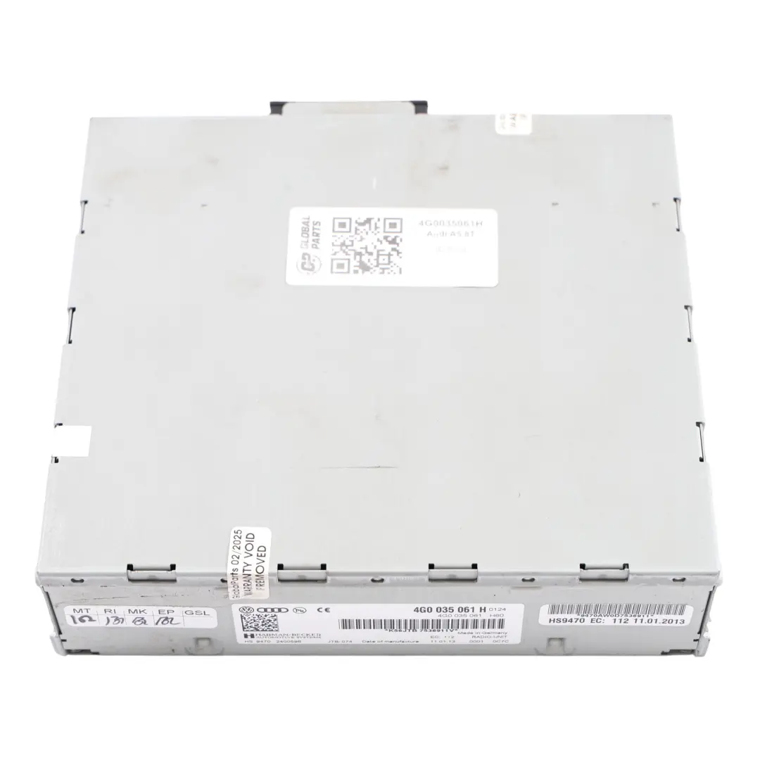 Audi A5 8T Principale Radio Lettore Navigazione Modulo Controllo - SKU 4G0035061H - Numero di parte 4G0035061H