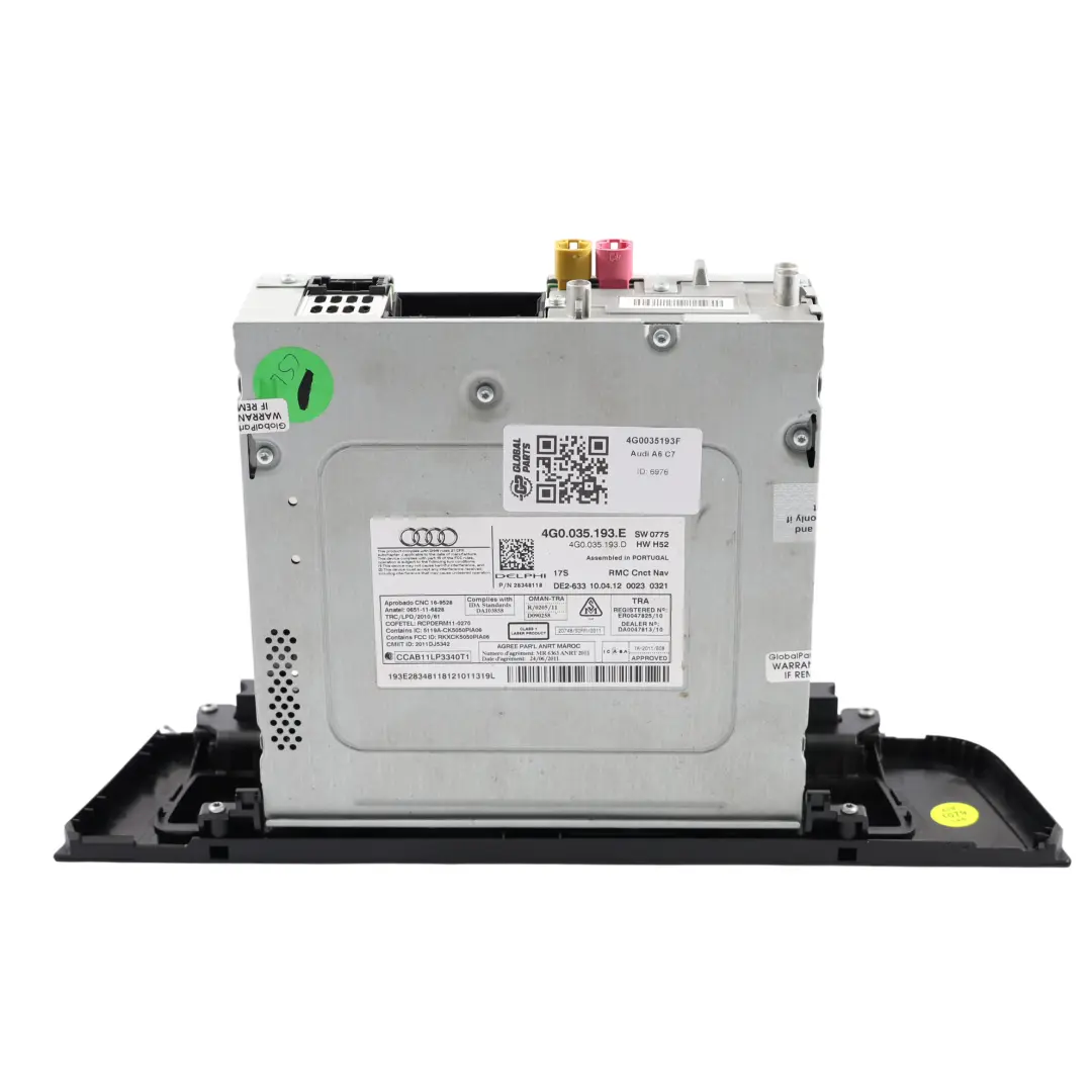 Audi A6 C7 Principal Control Interruptor Navegación Multimedia MMI 4G0035193E - SKU 4G0035193F - Número de pieza 4G0035193F
