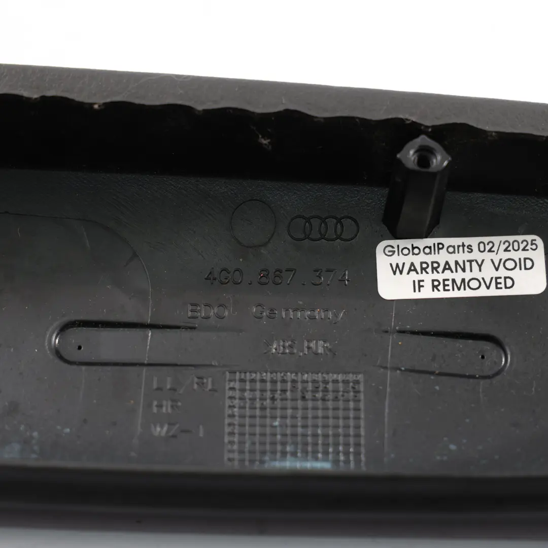 Audi A6 C7 Tarjeta Puerta Trasera Interior Manija Reposabrazos Derecho - SKU 4G0867374 - Número de pieza 4G0867374