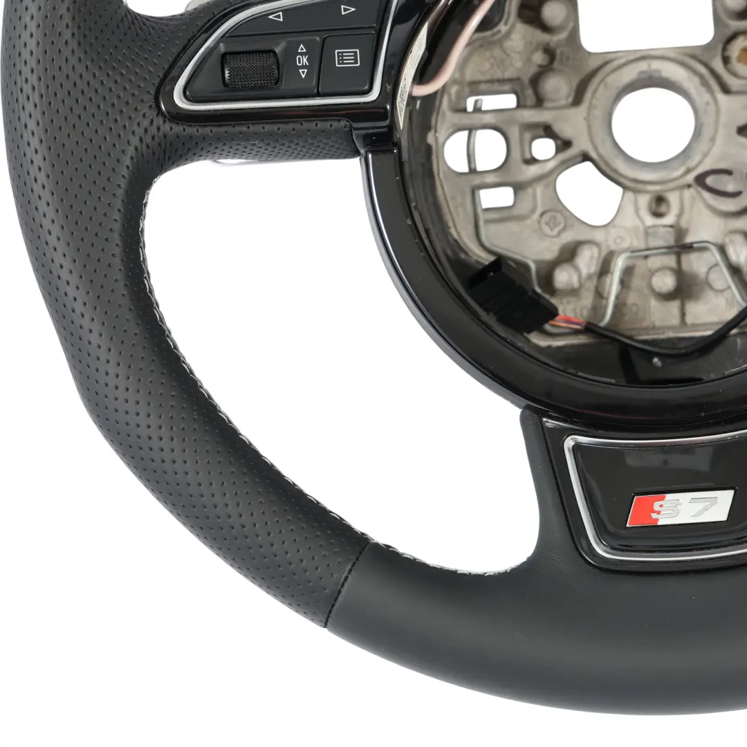 Volant Audi A7 S7 4G NEUF En Cuir Noir Avec Palettes Changement Vitesse En Blanc pour à propos du numéro de pièce 4G8419091 Volant Audi A7 S7 4G NEUF En Cuir Noir Avec Palettes Changement Vitesse En Blanc - SKU 4G8419091-1 - Numéro de pièce 4G8419091