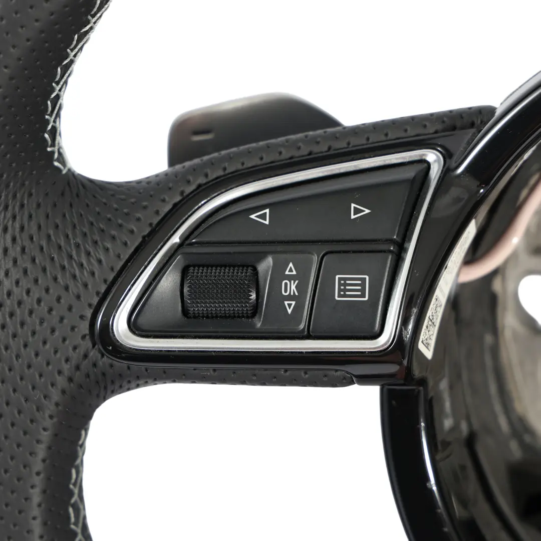 Volante Audi A7 S7 4G NUEVO Cuero Negro Palanca de Cambio Hilos Blancos - SKU 4G8419091-1 - Número de pieza 4G8419091
