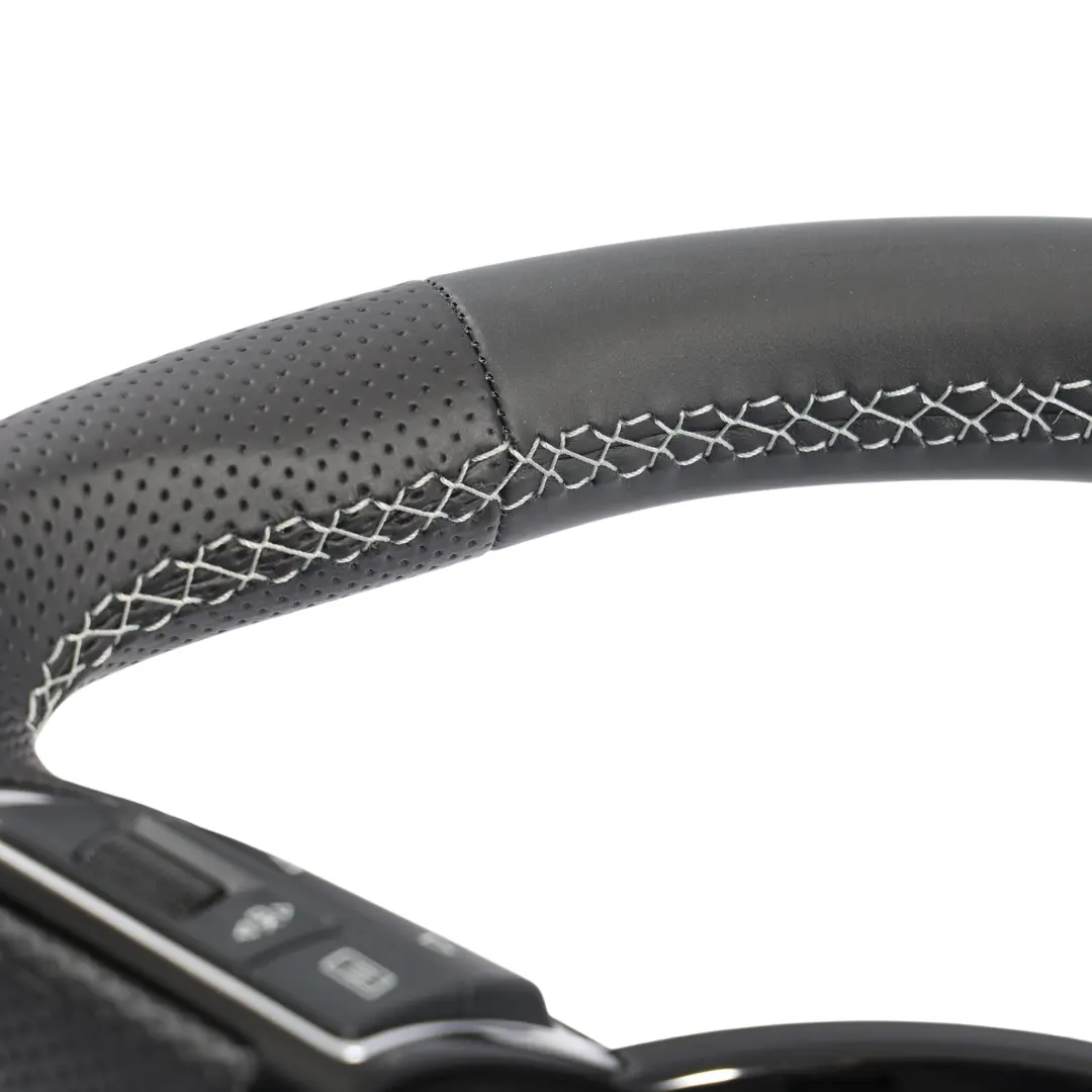 Lenkrad NEU Schwarz Leder Schaltwippen Weiß Gewinde für Audi A7 S7 4G mit Teilenummer 4G8419091 Audi A7 S7 4G Lenkrad NEU Schwarz Leder Schaltwippen Weiß Gewinde - SKU 4G8419091-1 - Teilenummer 4G8419091