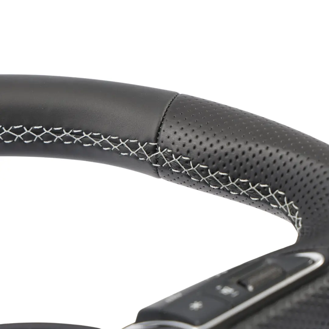 Lenkrad NEU Schwarz Leder Schaltwippen Weiß Gewinde für Audi A7 S7 4G mit Teilenummer 4G8419091 Audi A7 S7 4G Lenkrad NEU Schwarz Leder Schaltwippen Weiß Gewinde - SKU 4G8419091-1 - Teilenummer 4G8419091