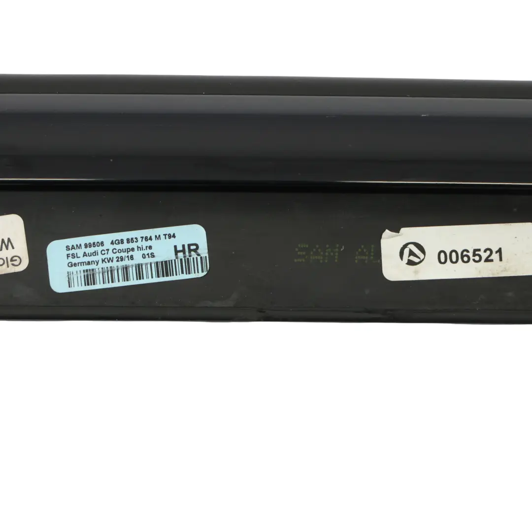 Audi A7 4G Rear Door Window Weather Strip Trim Cover Right O/S - SKU 4G8853764M - Part number 4G8853764M