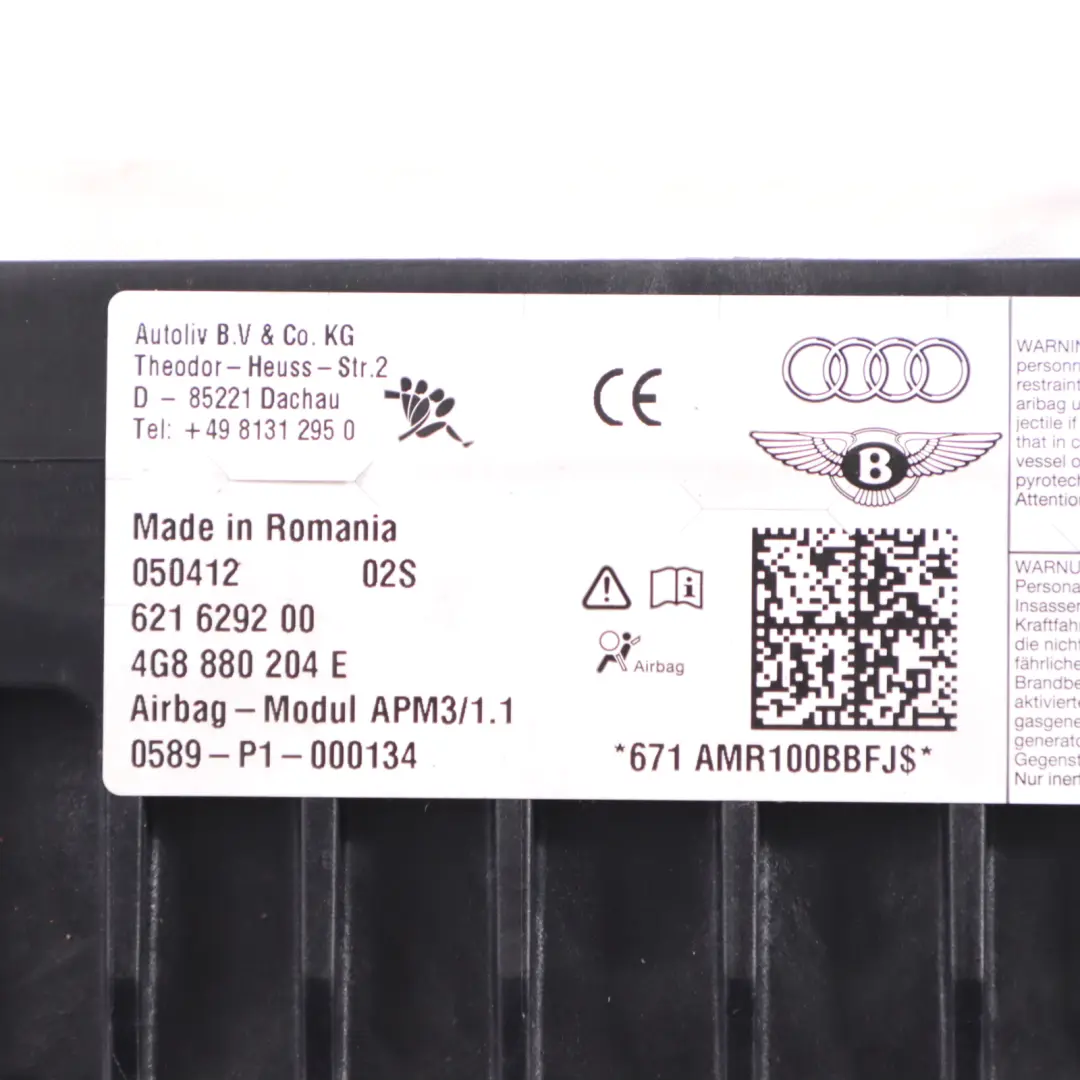 Audi A6 C7 Moduł Poduszki Powietrznej Deski Strona Pasażera - SKU 4G8880204E - Numer Części 4G8880204E