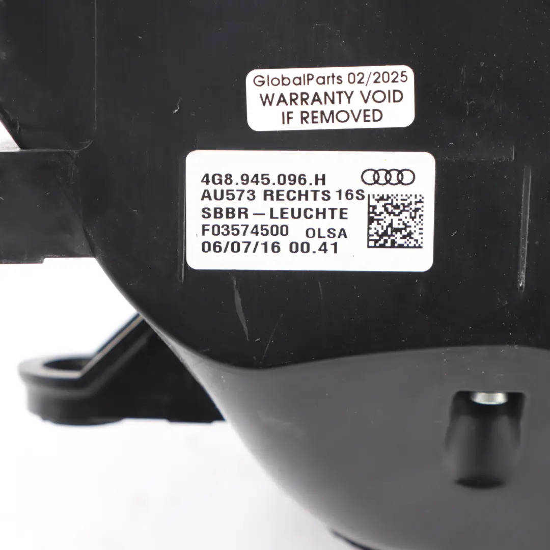 Audi A7 4G8 Guardabarros Trasero Exterior Luz Trasera LED Derecho - SKU 4G8945096H - Número de pieza 4G8945096H
